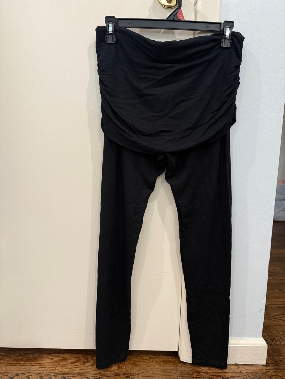 Splendid Black Fold-Over Waist Leggings